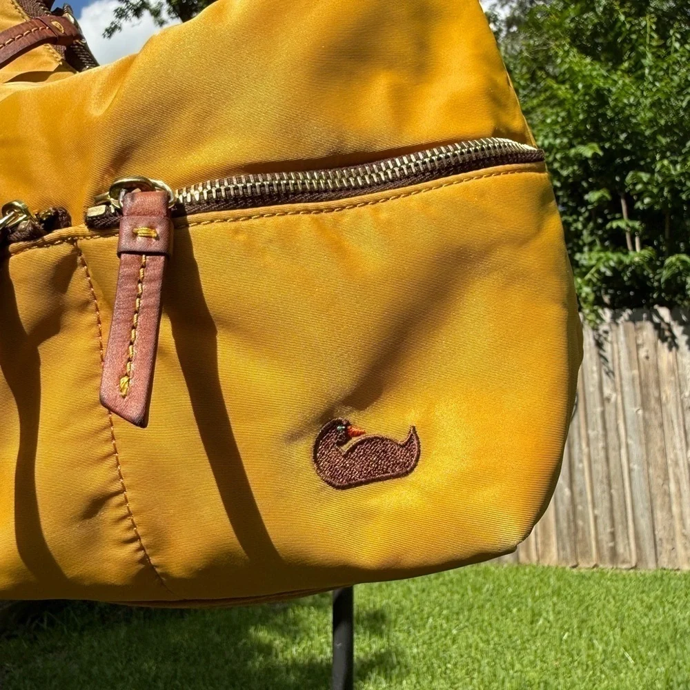 ▶️ Dooney & Bourke ◀️ Mustard Gold / Yellow Camden nylon hobo bag